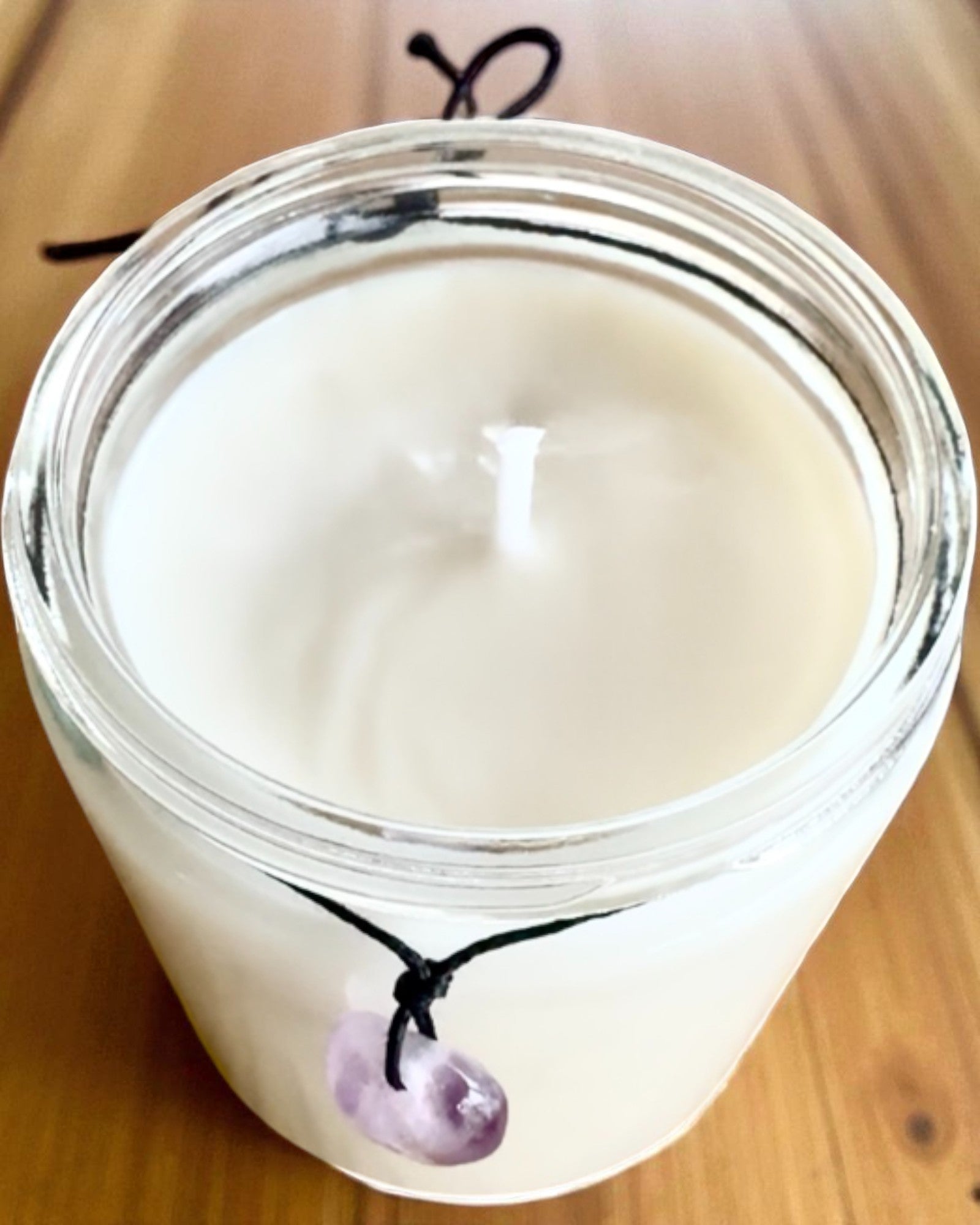 Intenční sójová svíčka Ametyst – klid, harmonie a očista, 250 ml, možnost personalizace jako dárek