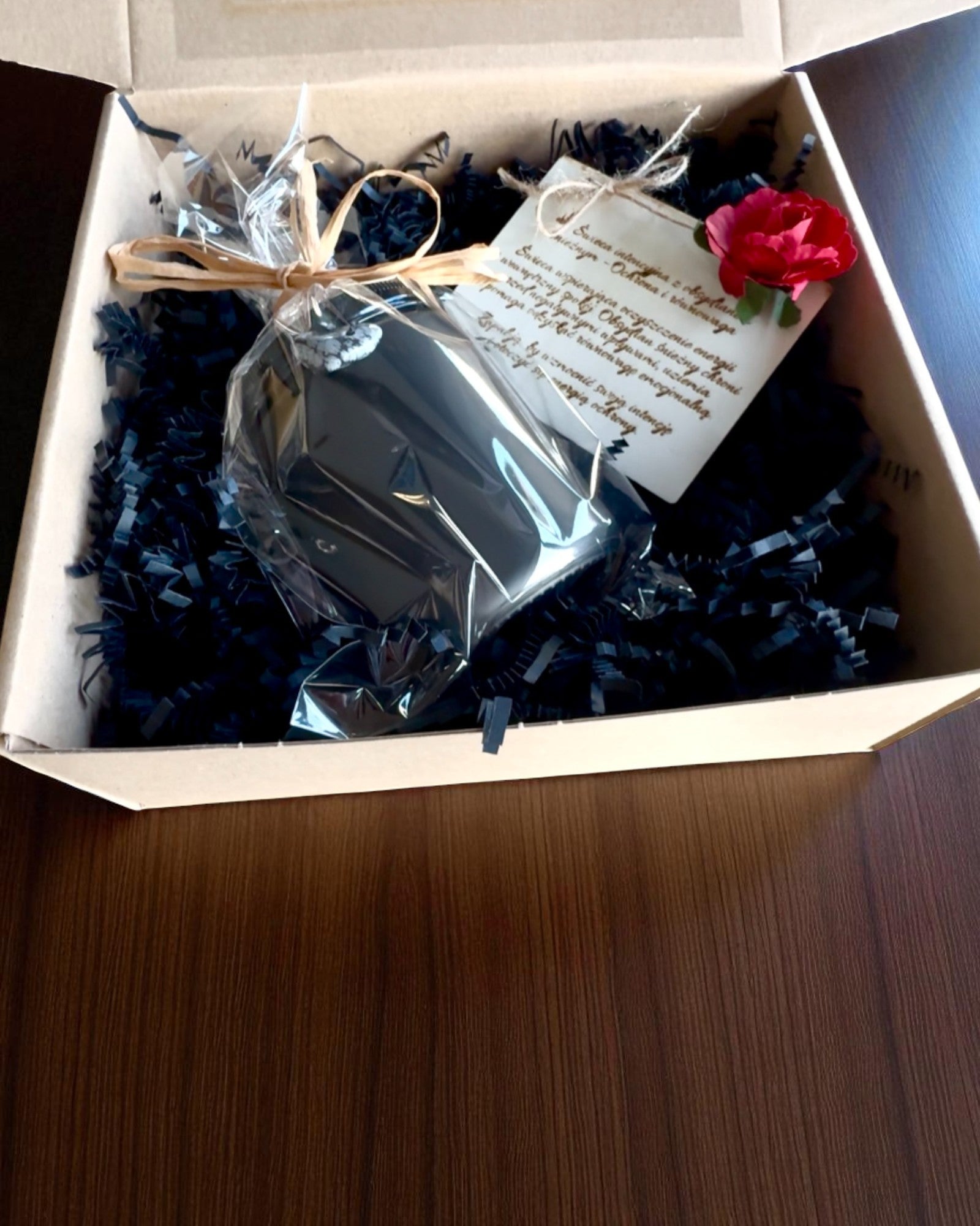 Sójová záměrná svíčka Obsidián – sebevědomí a vnitřní síla, 250 ml, možnost personalizace jako dárek