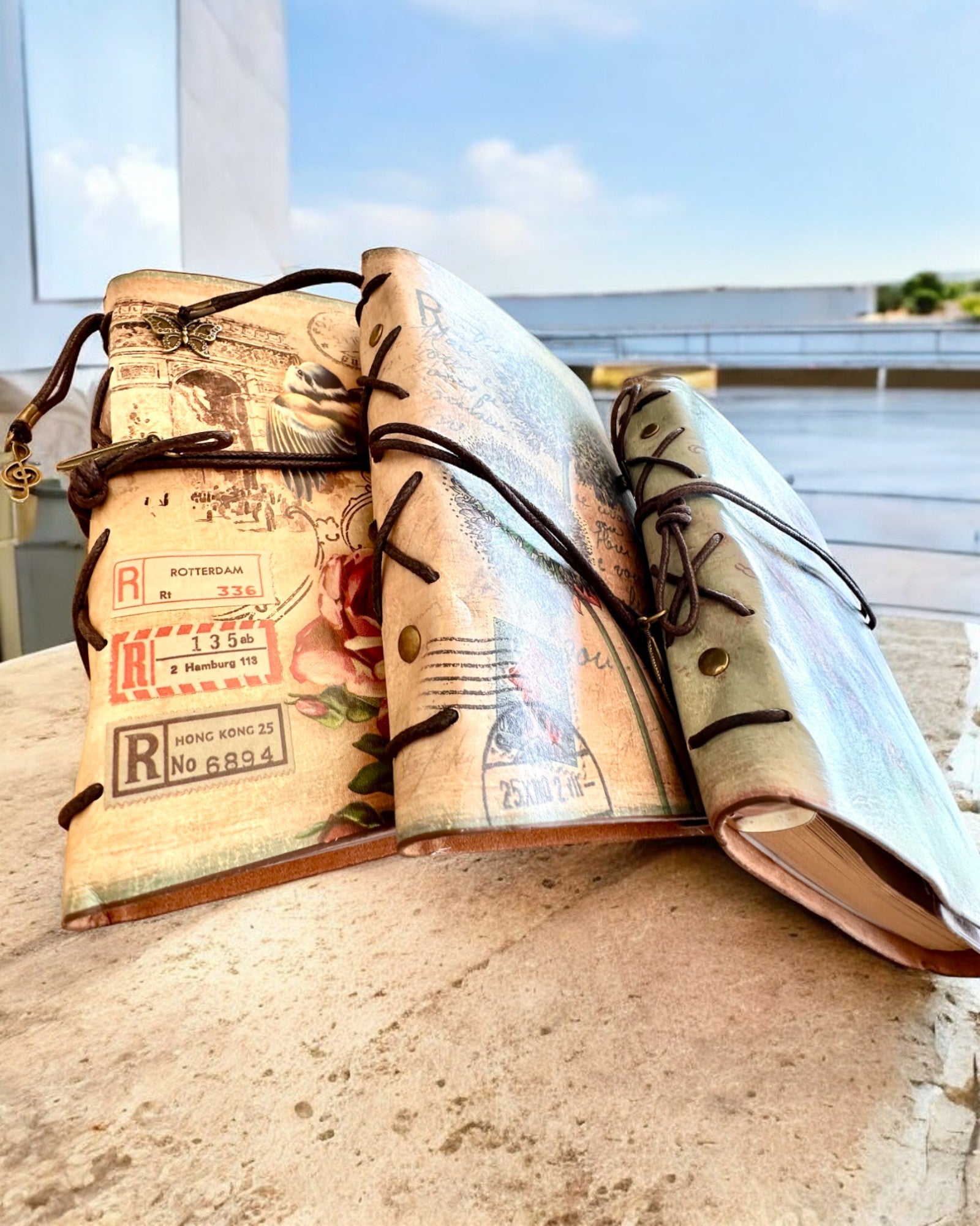 Vintage Memoire zápisník s personalizovaným gravírováním - 3 vzory na výběr, zápisník jako dárek