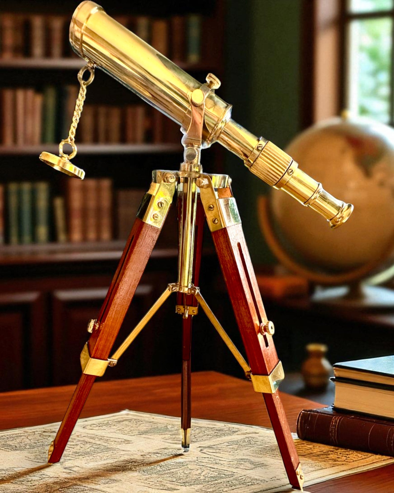 Dalekohled Celestial na dřevěném stojanu 41 cm, možnost personalizace gravírováním jako dárek