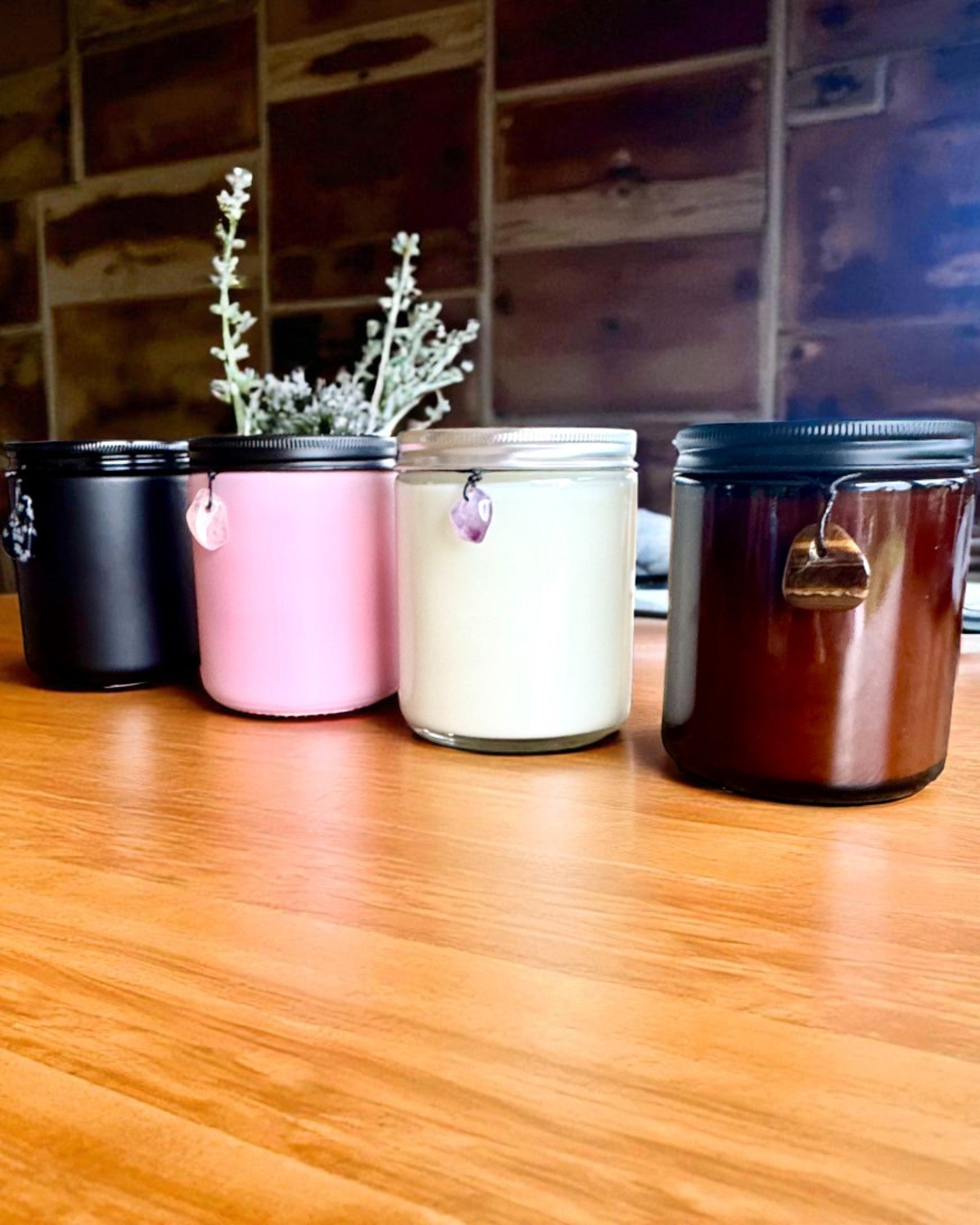 Intenční sójová svíčka Ametyst – klid, harmonie a očista, 250 ml, možnost personalizace jako dárek