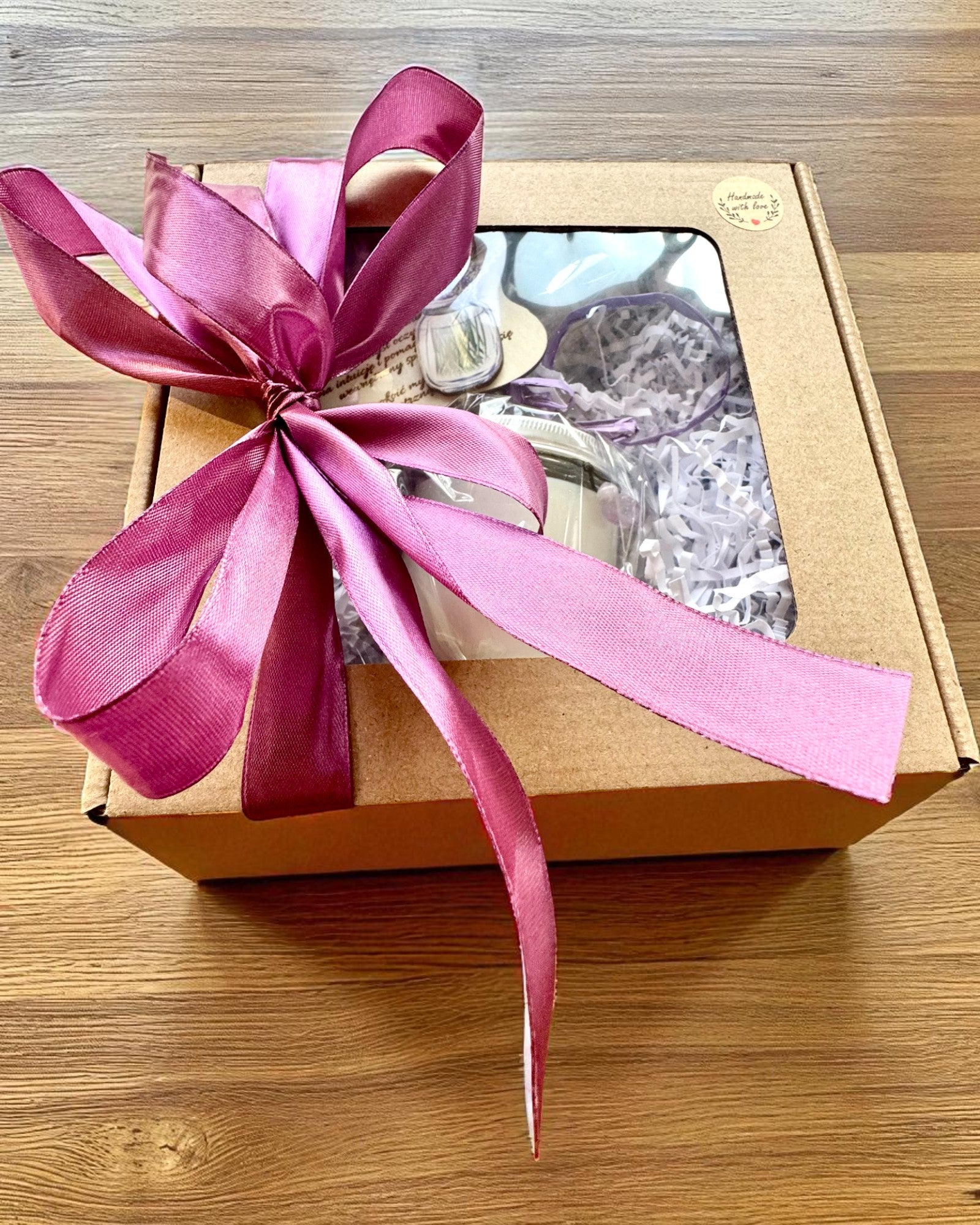 Świeca sojowa intencyjna Ametyst – spokój, harmonia i oczyszczenie, 250 ml, możliwość personalizacji na prezent