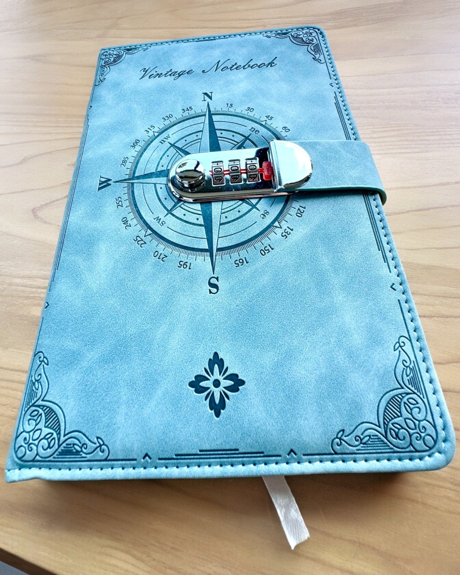 Tajný zápisník A5 Vintage se zámkem na kód - Vyberte si svůj styl, personalizace gravírováním jako dárek