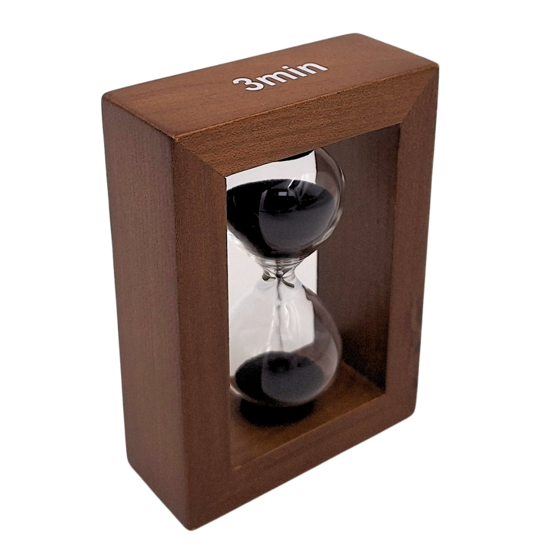 Klepsydra Piaskowa 3 Minuty w Drewnianej Ramie - Elegancka Dekoracja – M123