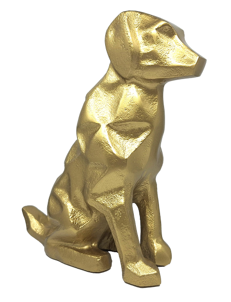 Złota Figurka Dekoracyjna Pies - DOG2