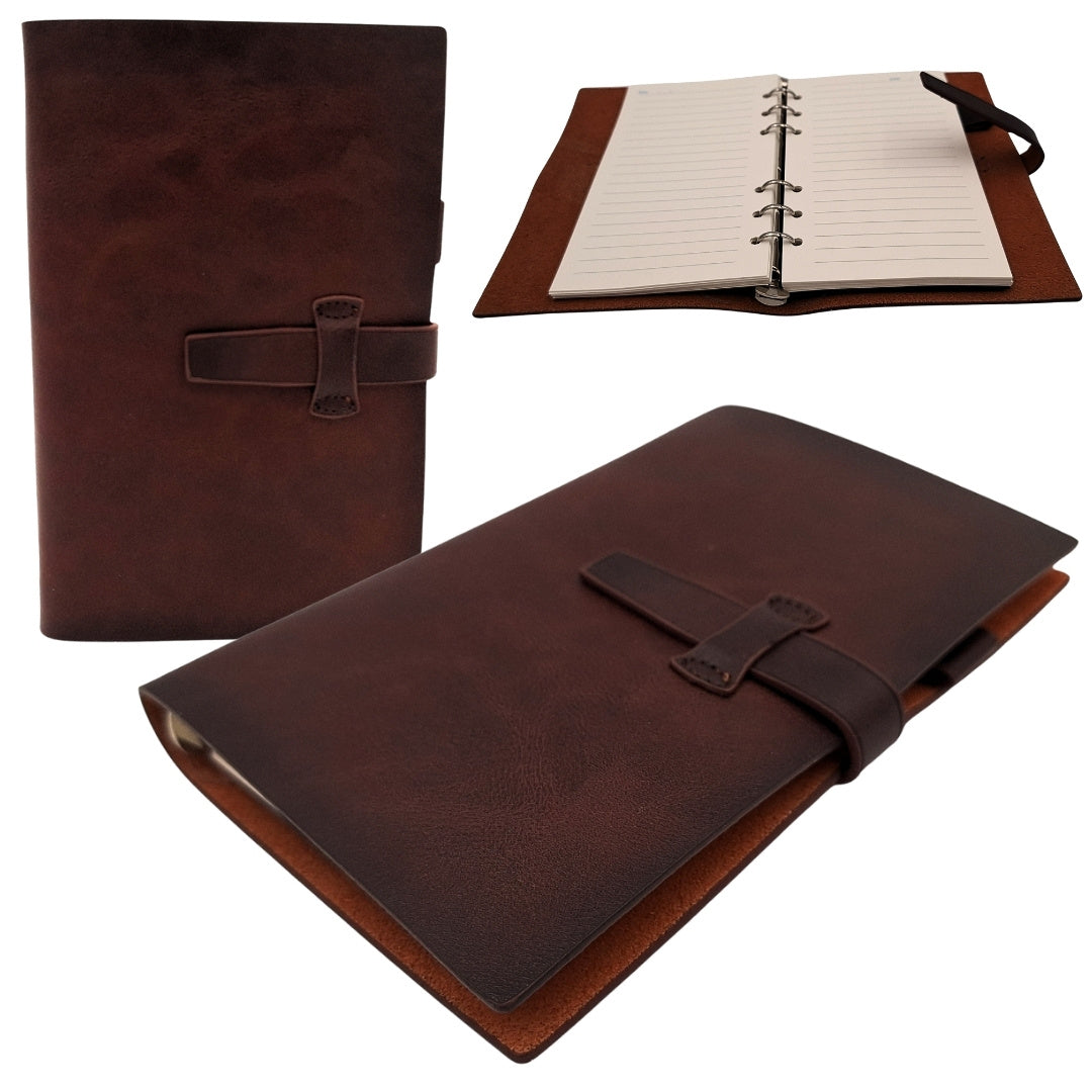 Elegancki Notes Skórzany A6 Retro Vintage z Zamknięciem – Pamiętnik – EE3