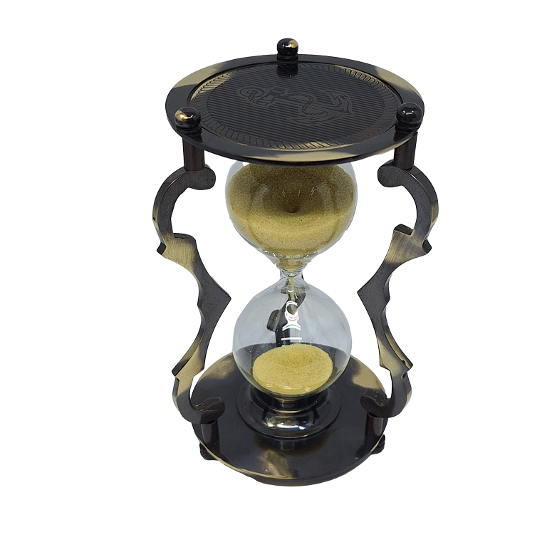 Elegancka Klepsydra Dekoracyjna Mosiężna 5 min - NC2677