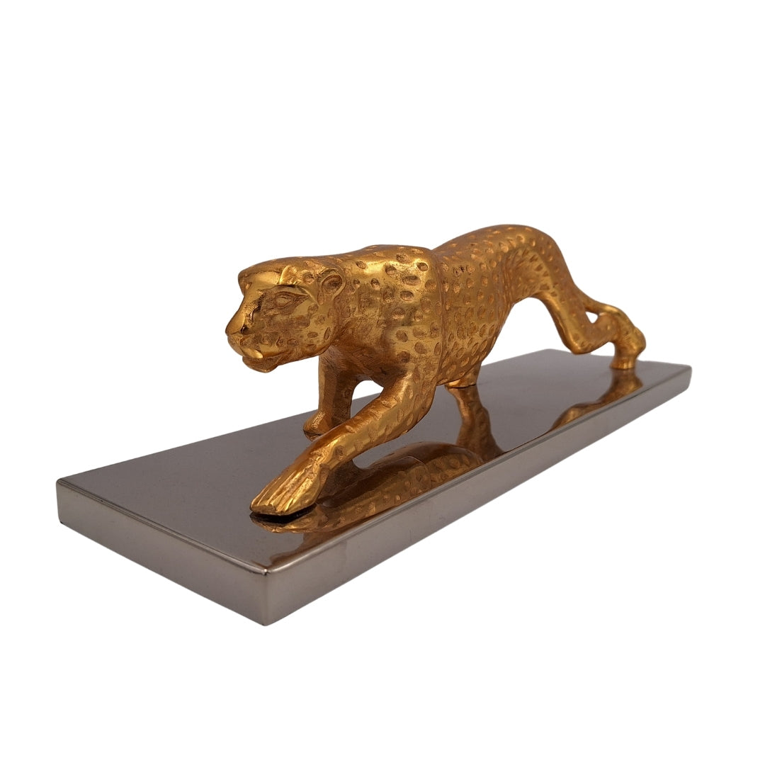 Elegancka Figura Dekoracyjna Lampart Złoty 42cm Glamour Loft Prezent