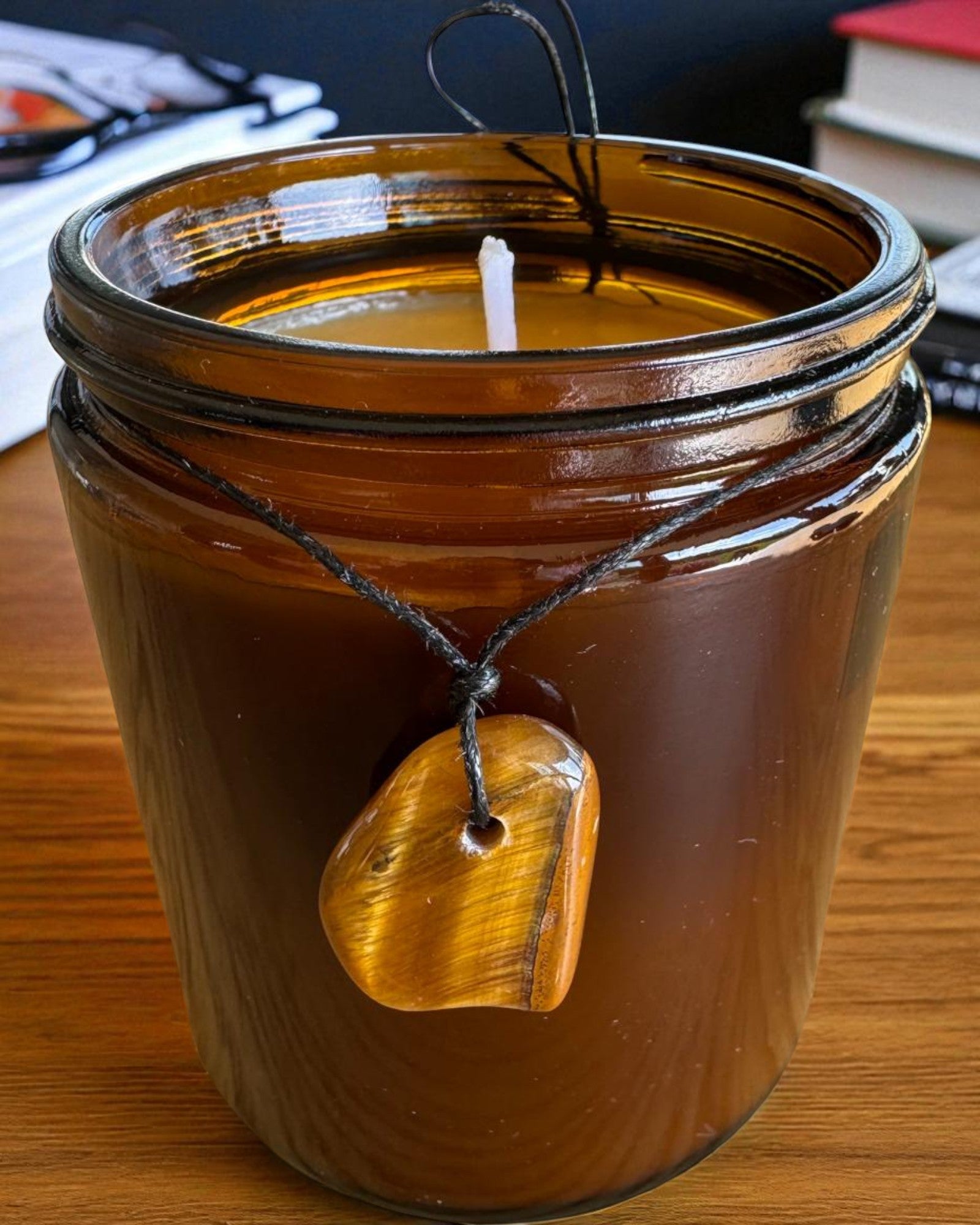 Intenční svíčka Tygrysí Síla – Sebevědomí a prosperita, 250 ml, možnost personalizace víčka jako dárek