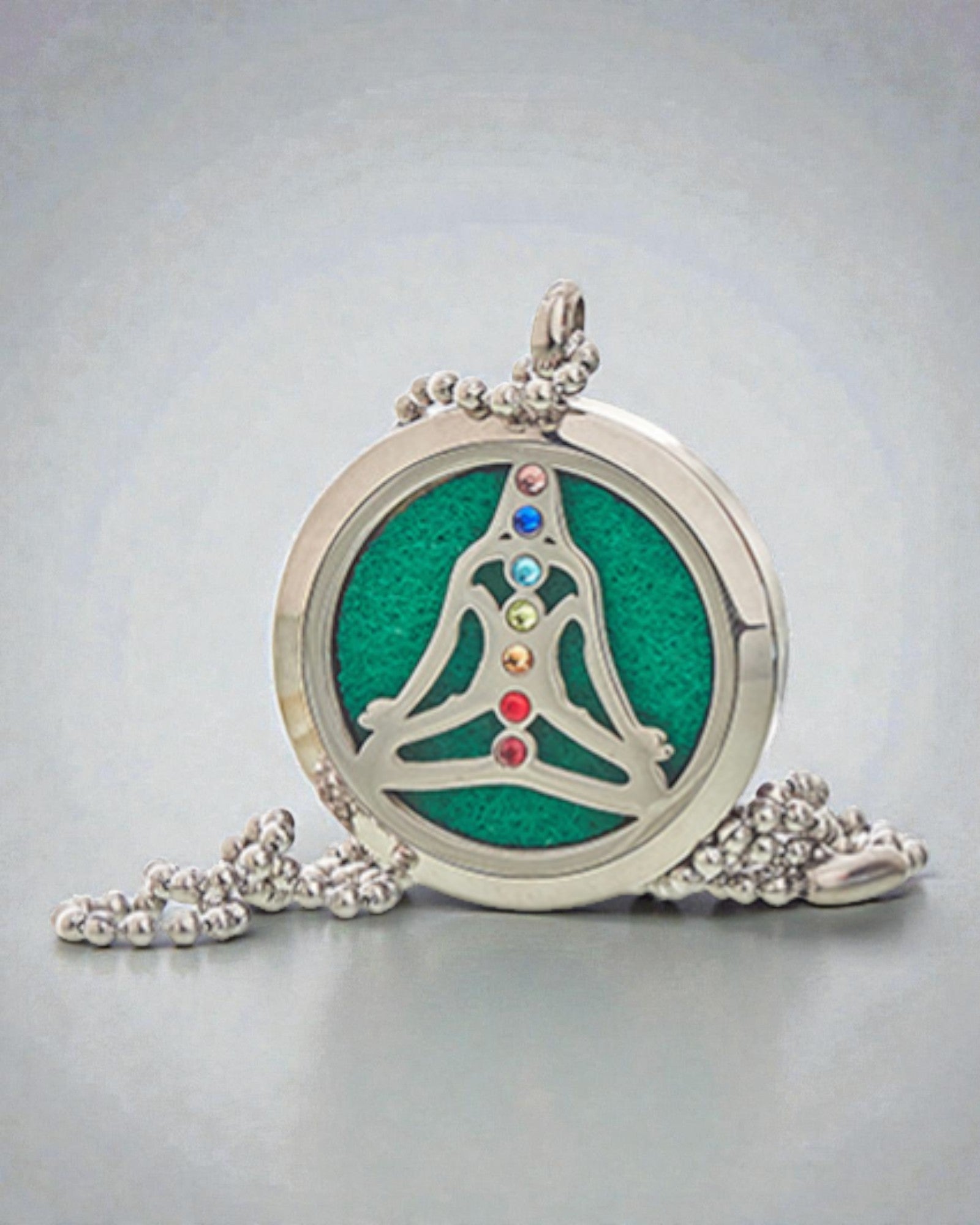 ZenAura – aromaterapeutický náhrdelník Jóga čakra 30 mm