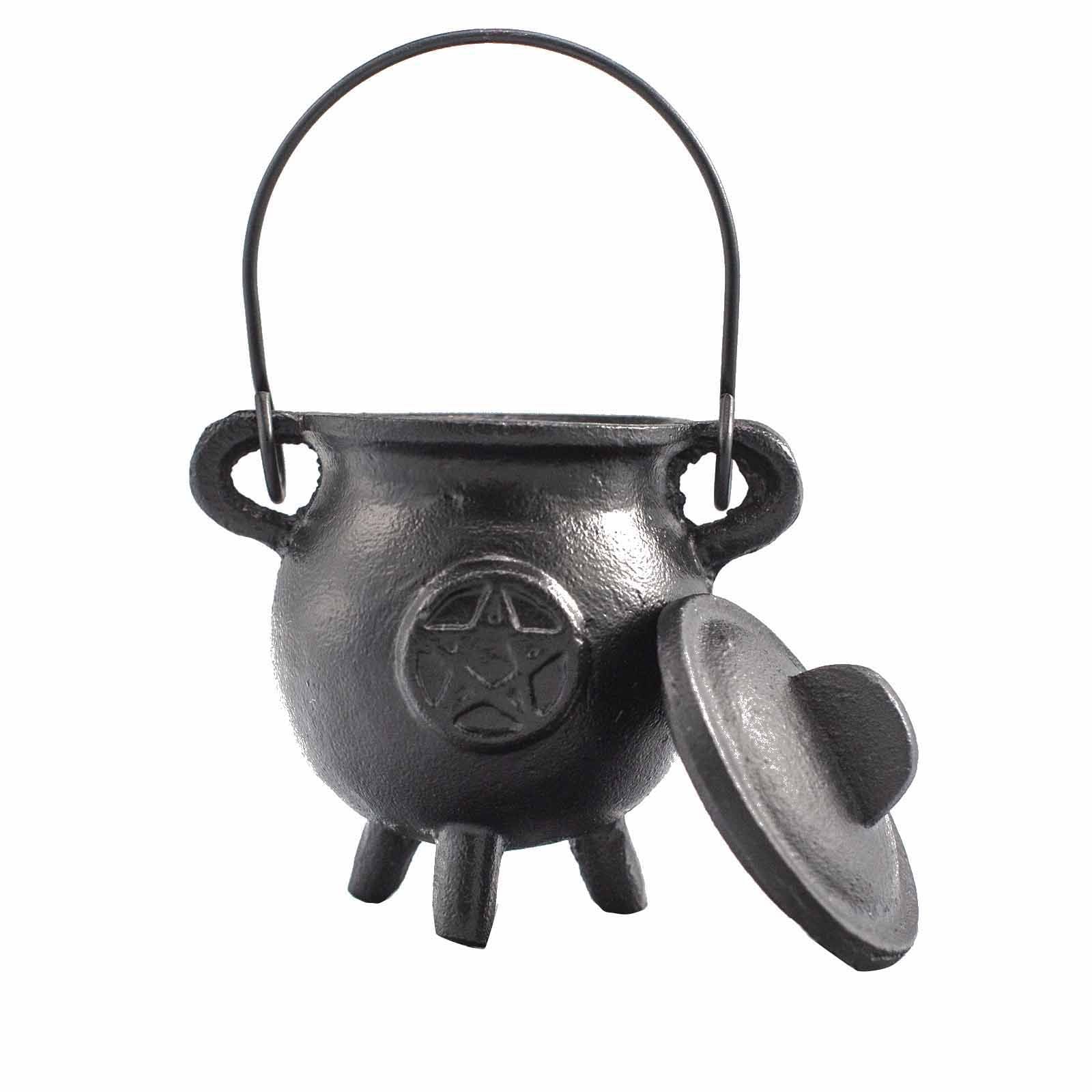 Rytualny Kociołek Żelazny z Pentagonem 6.5x13cm