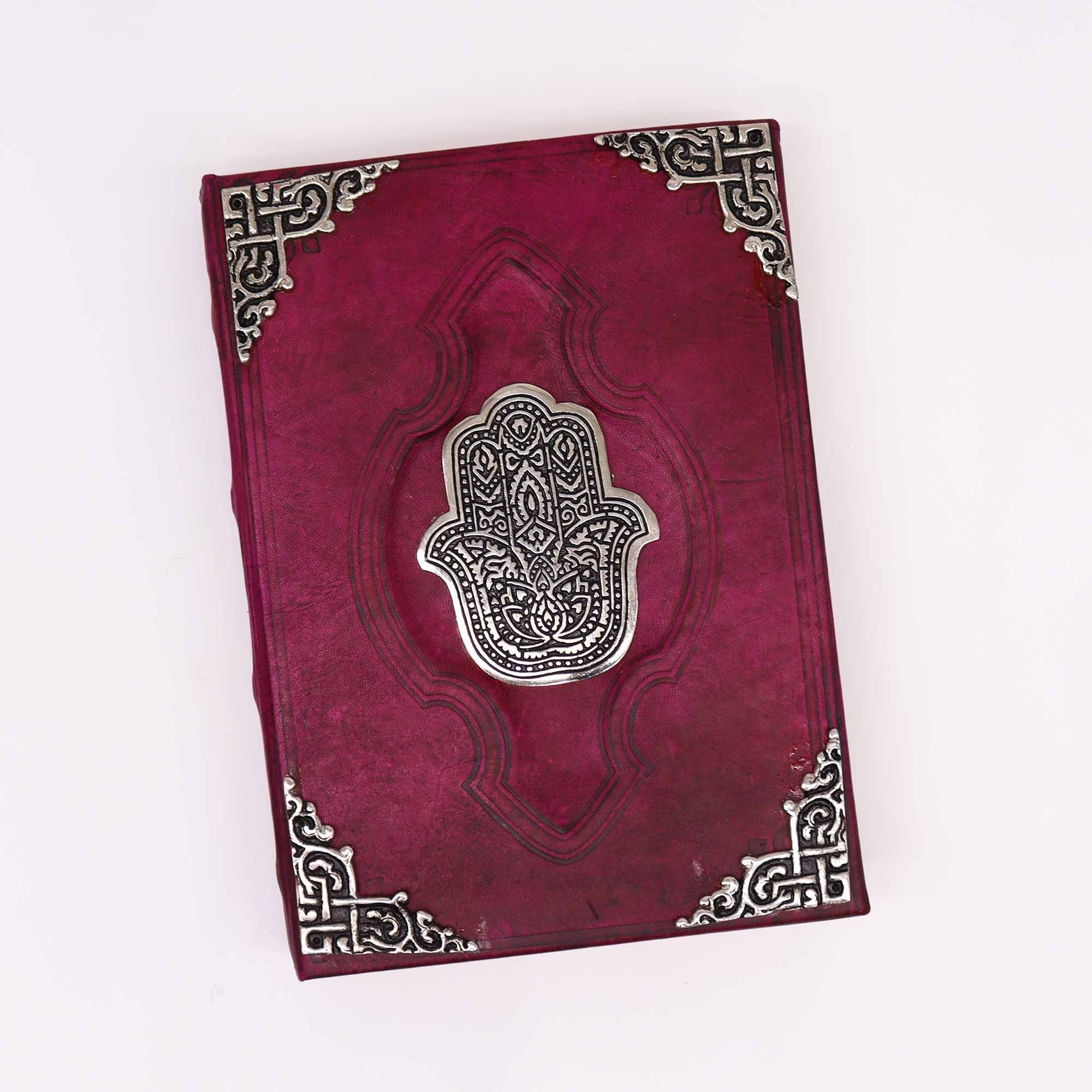 Hefty Red Tan kniha s dekorací Hamsa