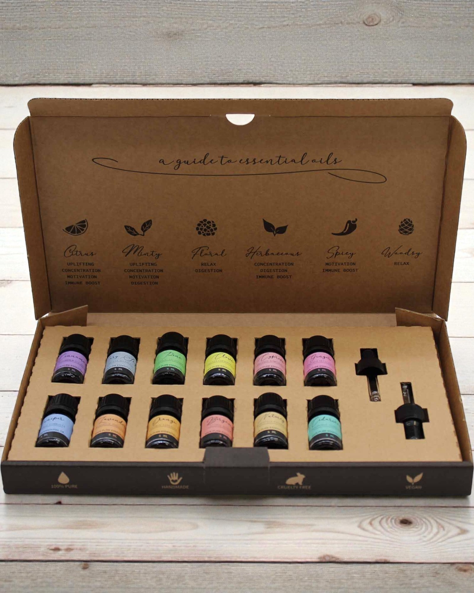 Podzimní harmonie přírody – luxusní sada 12 éterických olejů 5 ml s kapátky