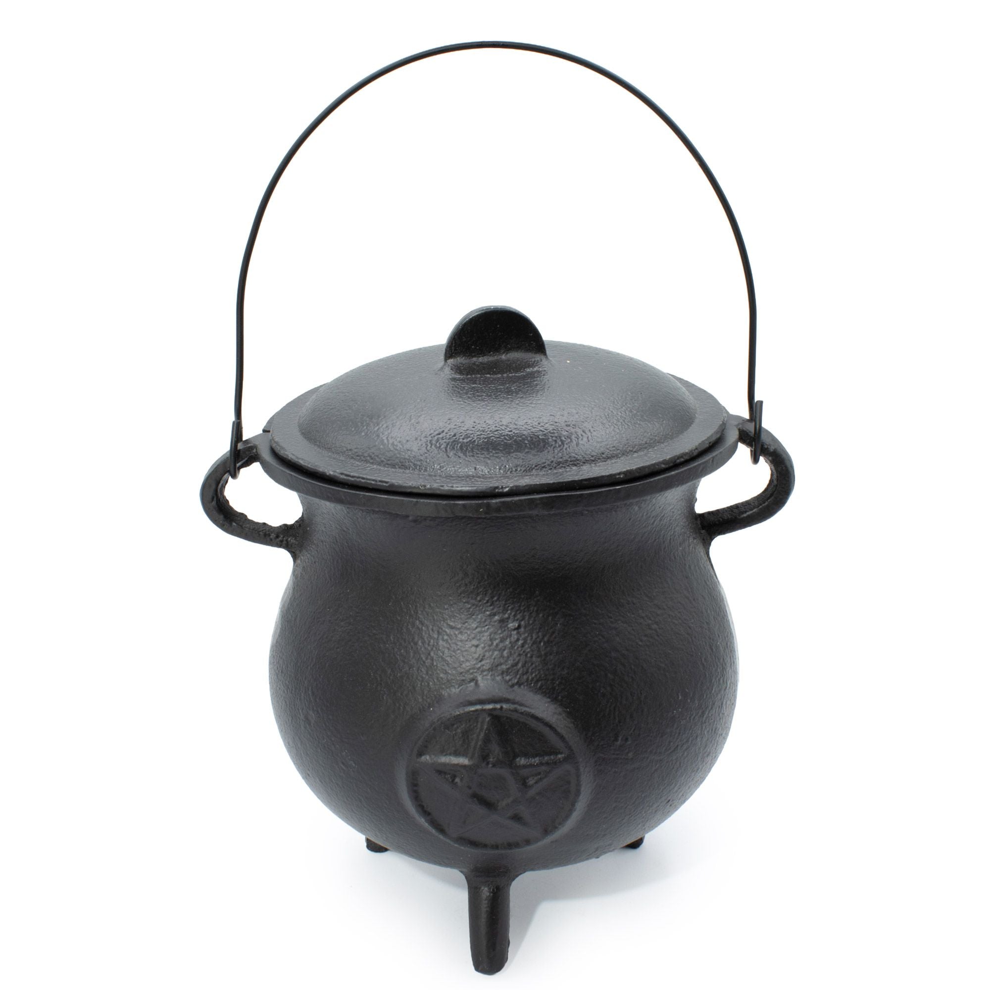 Potężny Żeliwny Kociołek z Pentagramem 23x18 cm, 4500 g