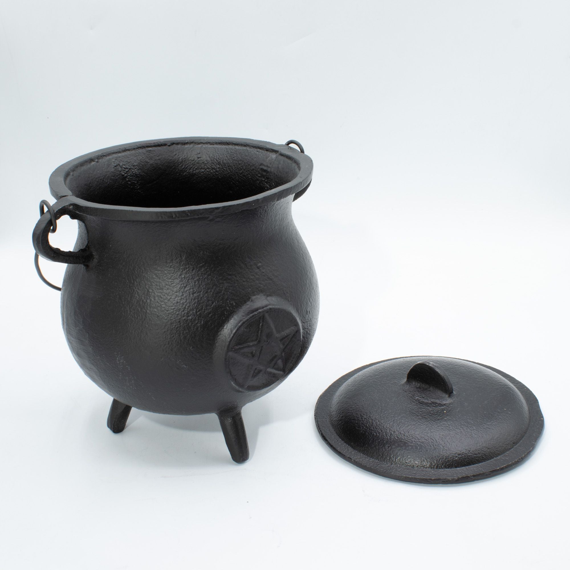 Potężny Żeliwny Kociołek z Pentagramem 23x18 cm, 4500 g