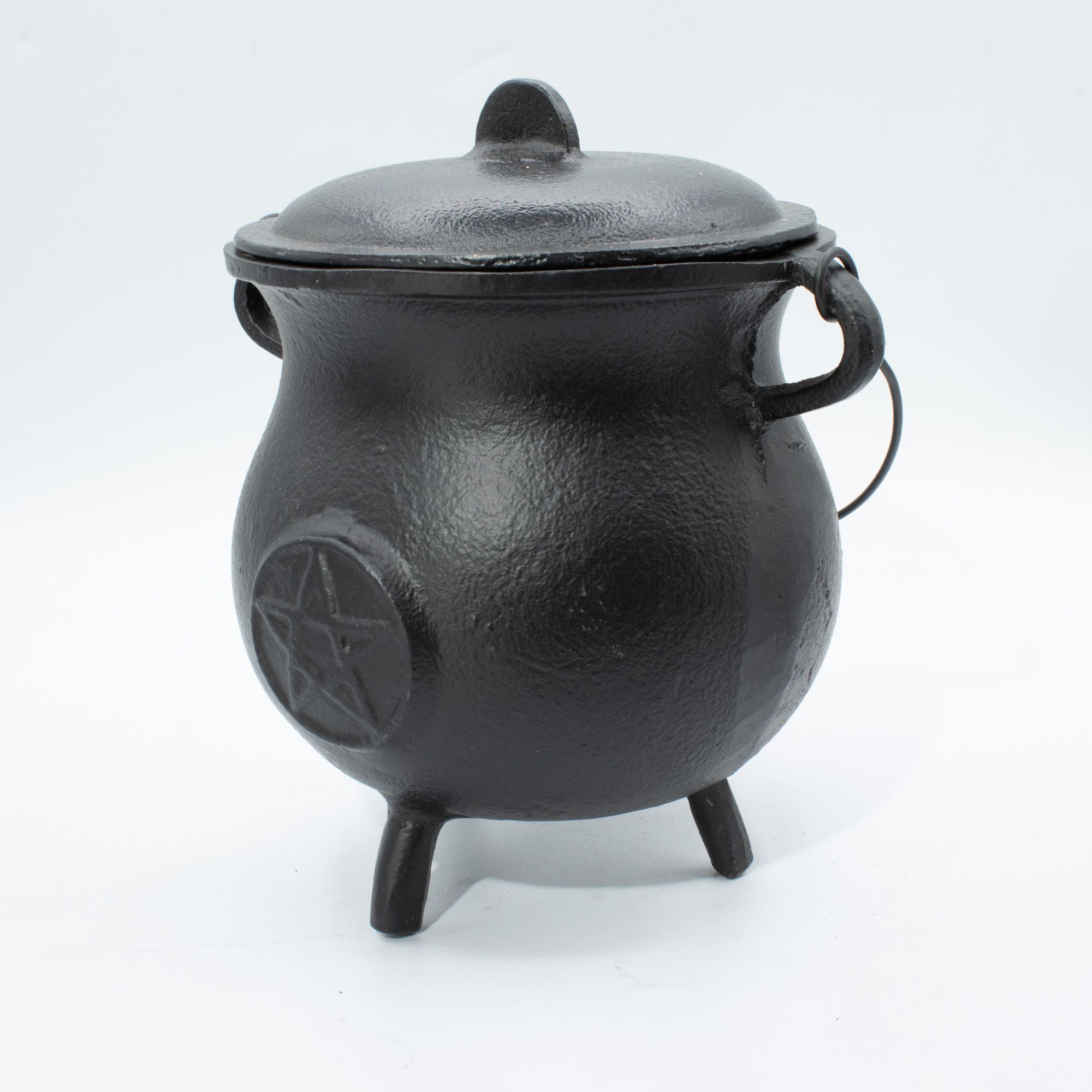 Potężny Żeliwny Kociołek z Pentagramem 23x18 cm, 4500 g
