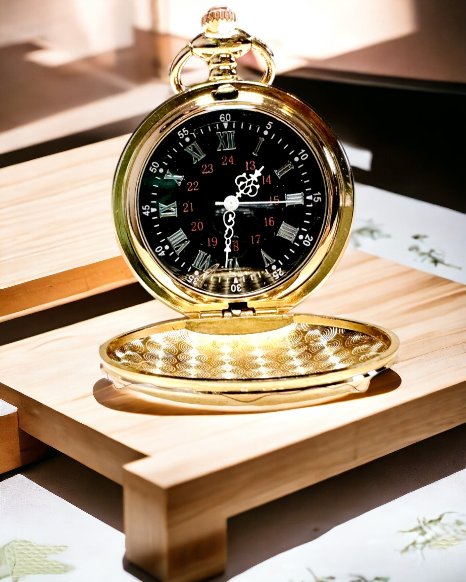 Kapesní hodinky v klasickém stylu – Růžové zlato, Vintage elegance
