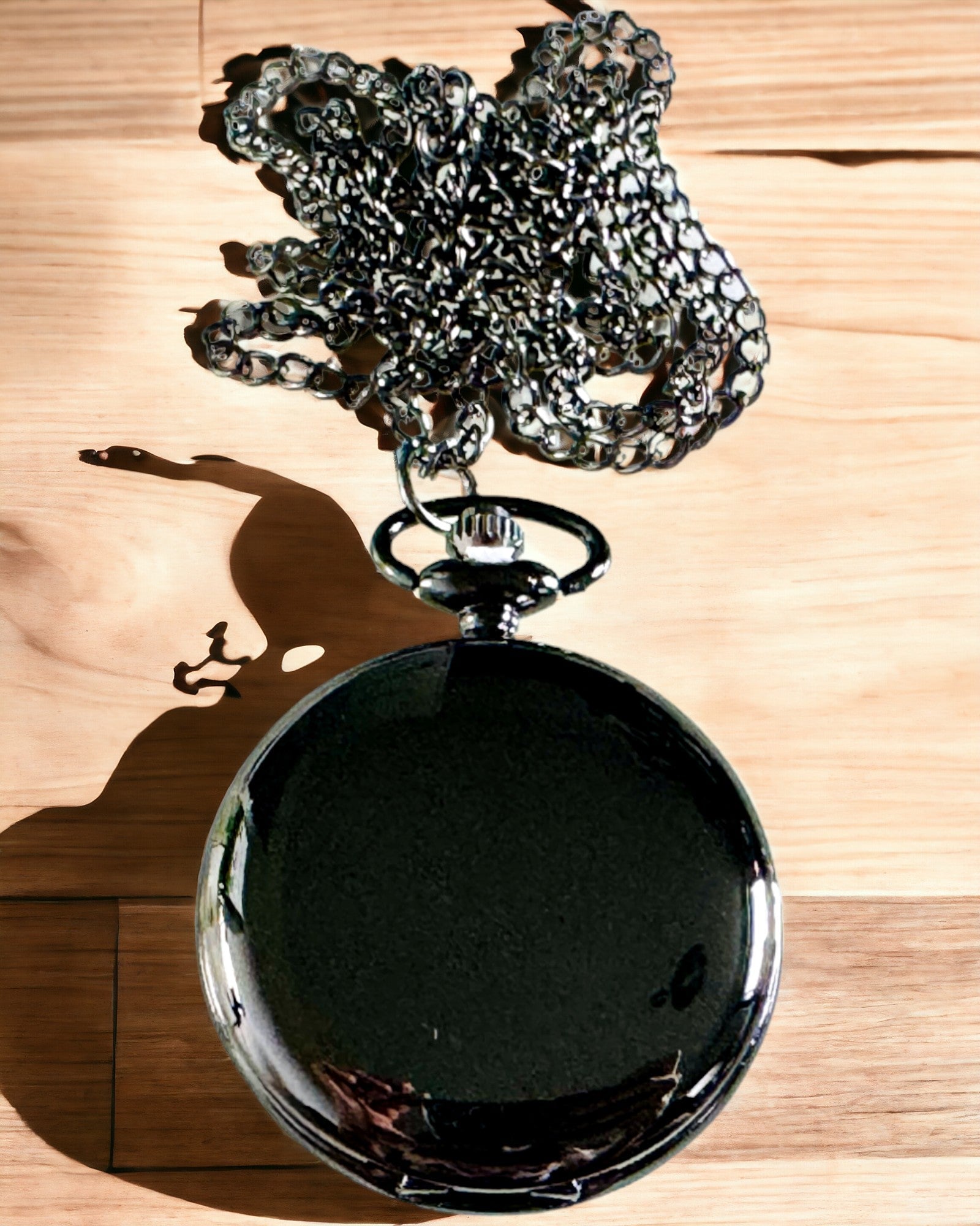 Černé kapesní hodinky "Klasyczny Elegans" s možností gravírování