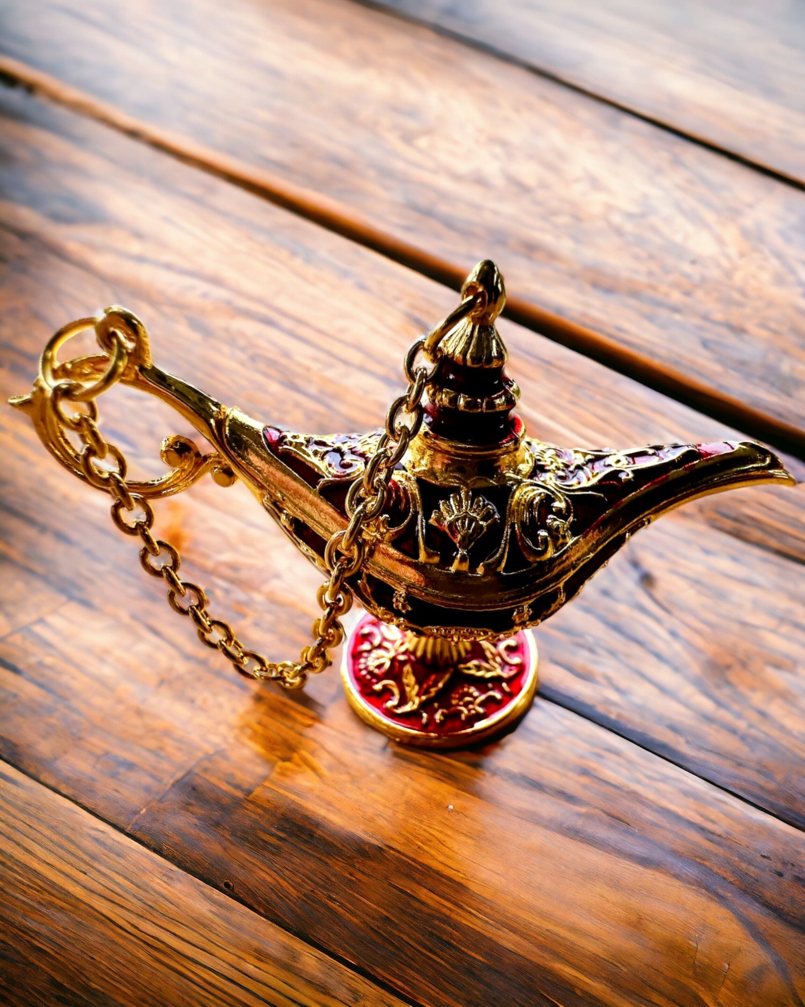 Malá 4 cm Magická Lampa Aladina, přívěsek, 6 barevných variant - Kouzelná Vzpomínka, personalizace gravírováním