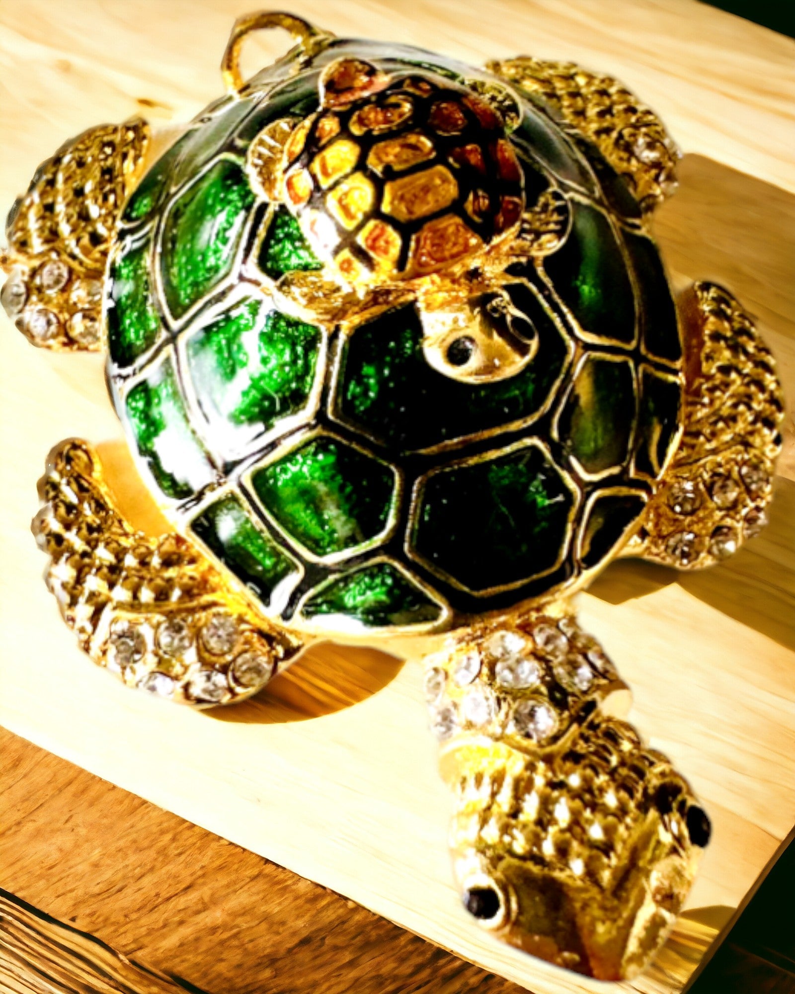 Szkatułka "Želví rodinka" - barva zelená, personalizace gravírováním