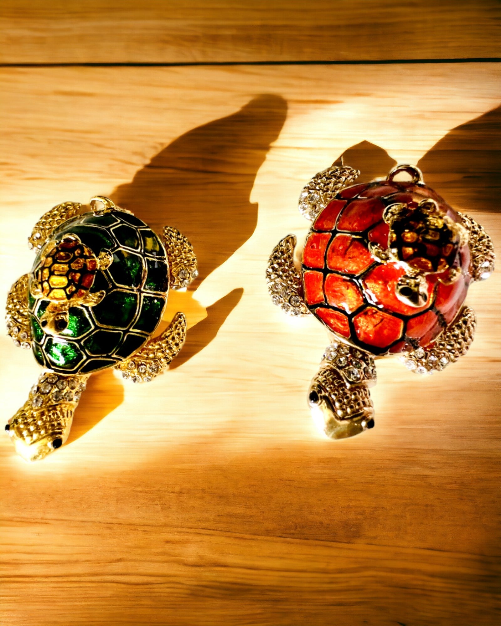 Skrinka "Želví rodinka" - barva oranžová, personalizace gravírováním