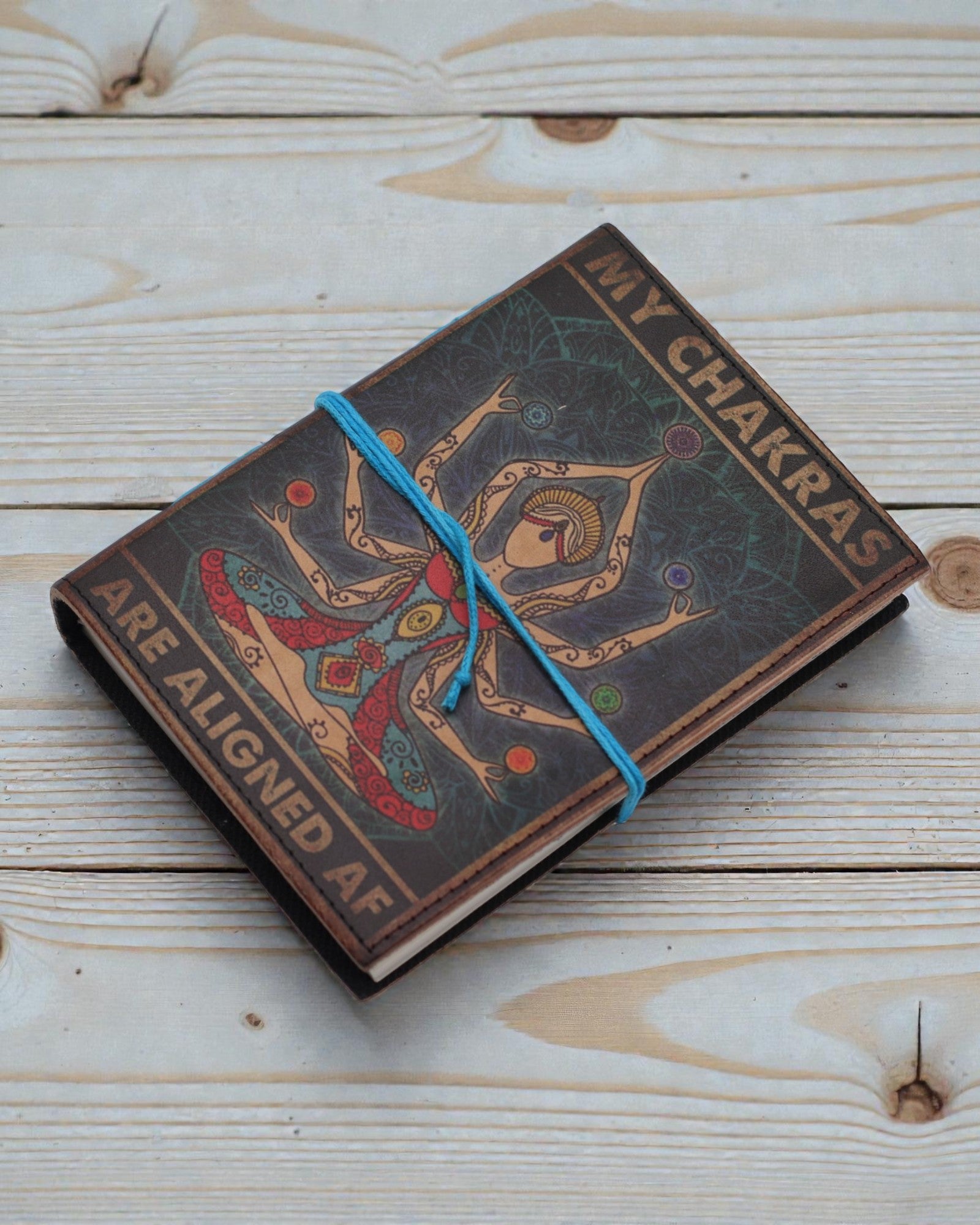 Chakra Flow – Skórzany Notatnik My Chakras Are Aligned AF