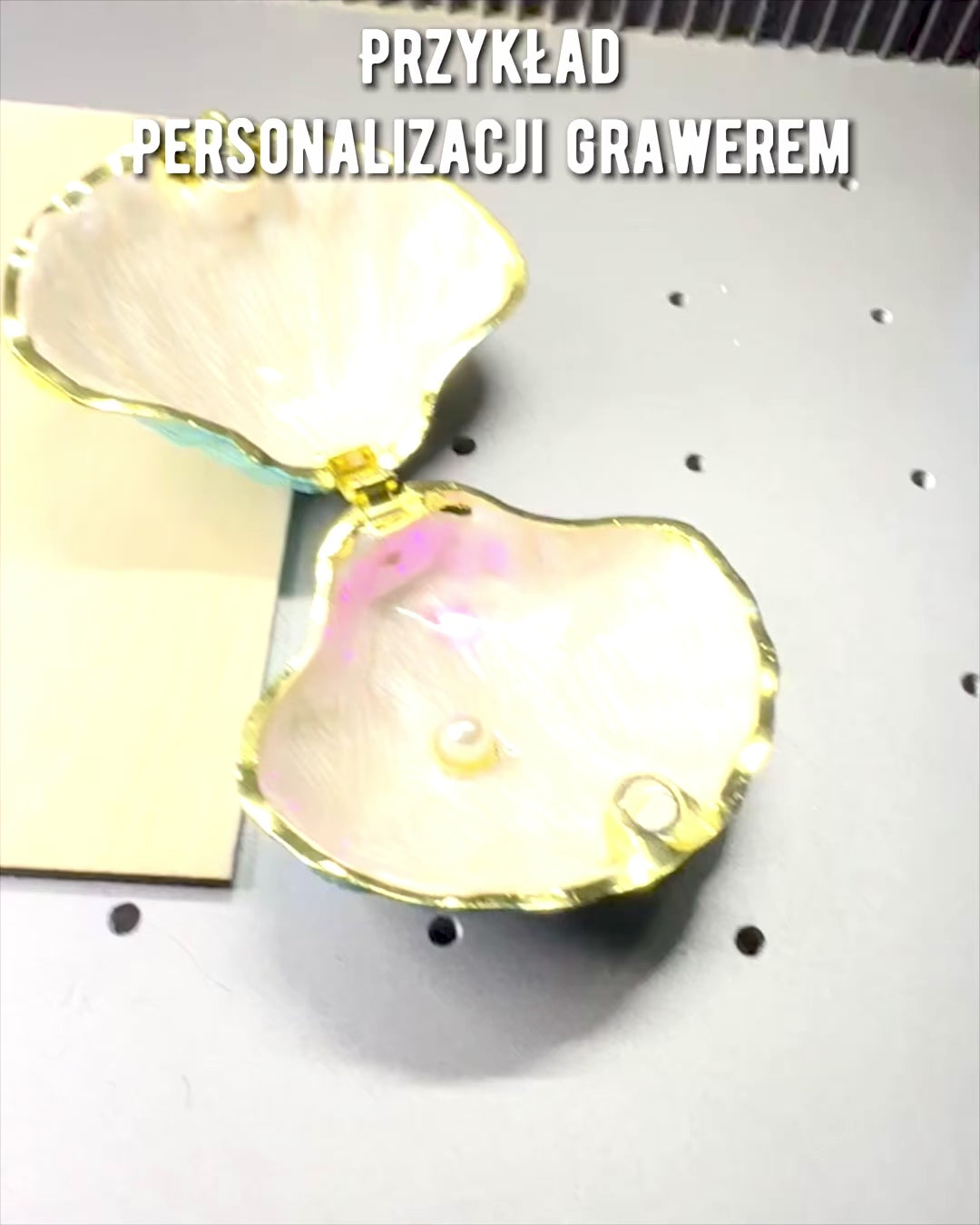 Skarbiec Wspomnień Muszelka - Schránka na šperky s možností personalizace gravírováním, dárek