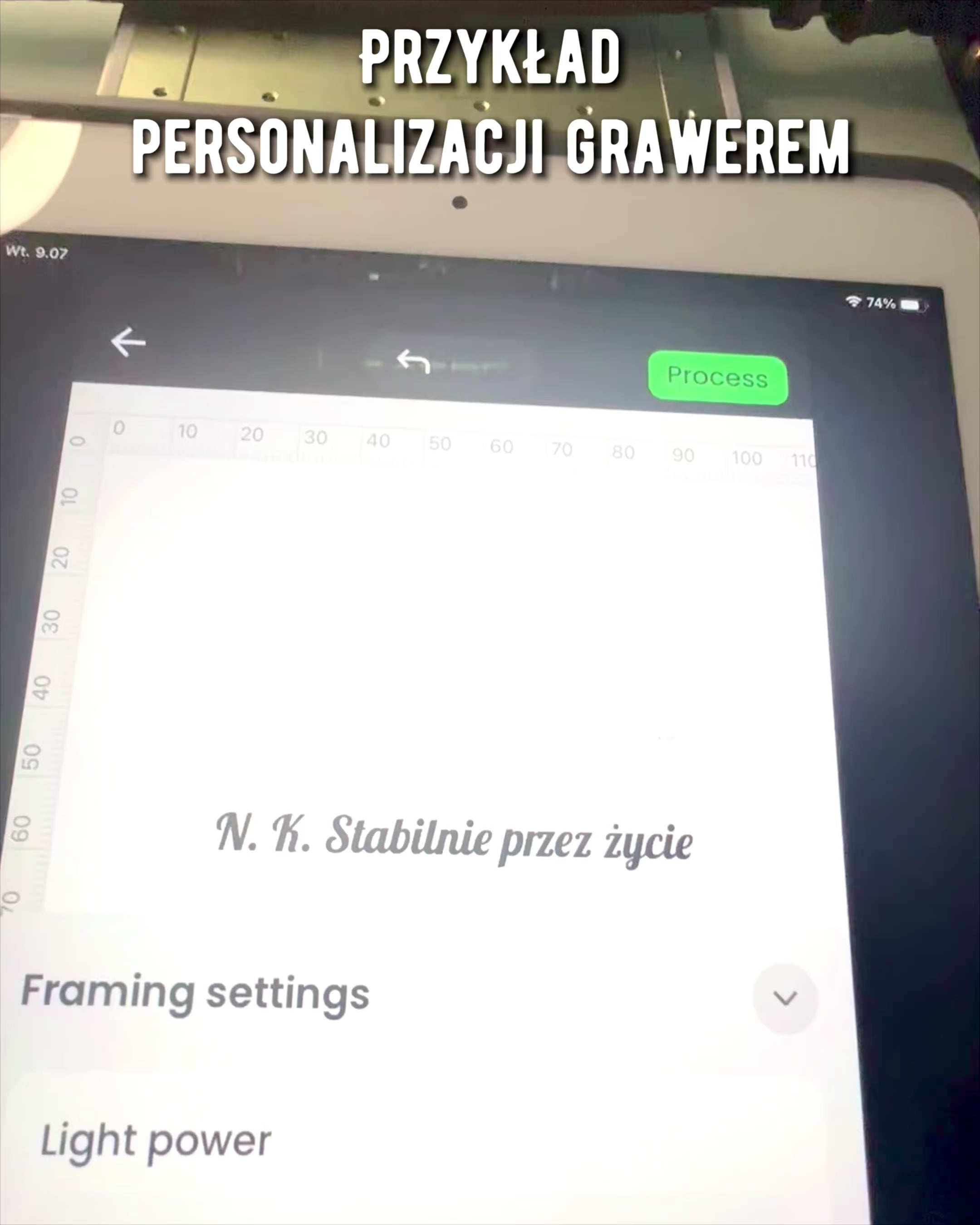 'Wolf' - Indické Mango Dřevo s Možností Gravírování, hnědá s vyřezávaným vzorem