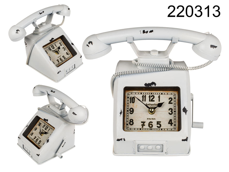 Retro hodiny ve tvaru telefonu, možnost personalizace gravírováním
