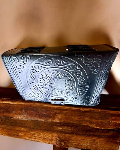 Premium Dziennik, Antyczny wzór, Notatnik Skórzany "Magiczna Kronika"200 stron, 2 warianty do wyboru, personalizacja grawerem