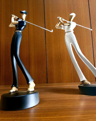Figurka golfisty „Swing Elegance”, 24 cm wysokości, dekoracyjna z możliwością graweru na prezent
