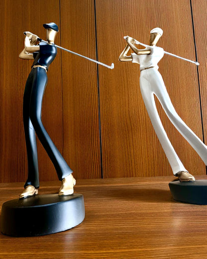 Figurka golfisty „Swing Elegance”, 24 cm výšky, dekorativní s možností gravírování jako dárek