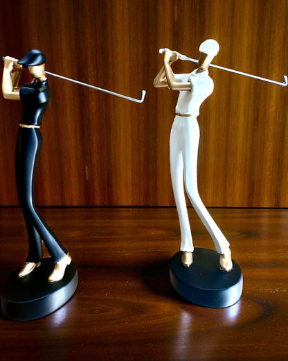 Figurka golfisty „Swing Elegance”, 24 cm výšky, dekorativní s možností gravírování jako dárek