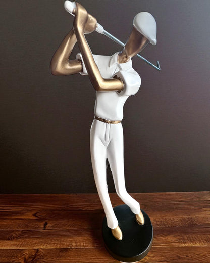 Figurka golfisty „Swing Elegance”, 24 cm výšky, dekorativní s možností gravírování jako dárek