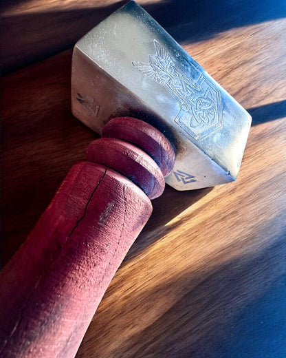 Młot Mjölnir Skaldów – 33 cm, Ručně Kovaný Mlat Vikingů s Možností Gravírování