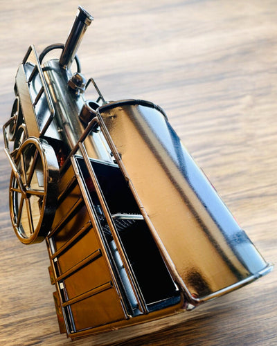 Lokomotywa z żelaza „Retro Express” – dekoracja, model, ręcznie wykonana z możliwością grawerowania na prezent