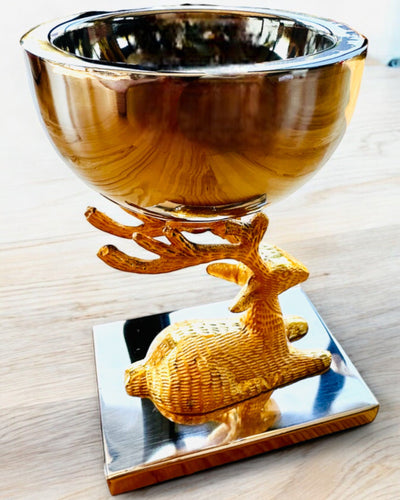 Dekorativní mísa Jelení Trofej – Ruční práce z Indie, personalizace gravírováním