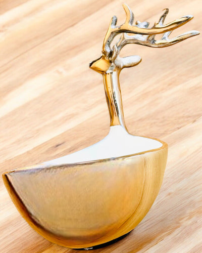 Elegantní miska Rohatá Krása – Ruční práce z Indie, personalizace gravírováním