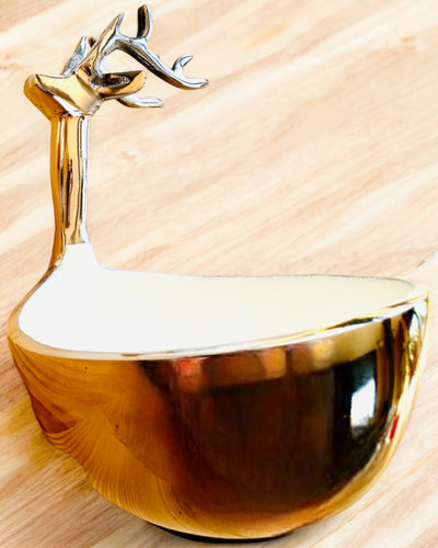 Elegantní miska Rohatá Krása – Ruční práce z Indie, personalizace gravírováním