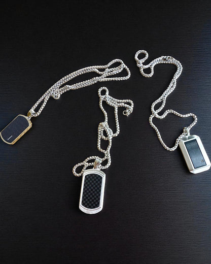 Pánský náhrdelník Dog Tag „SteelVision” – nerezová ocel, 15 variant, personalizace gravírováním