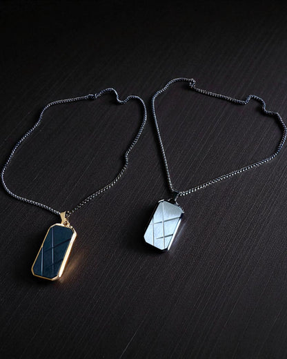 Pánský náhrdelník Dog Tag „SteelVision” – nerezová ocel, 15 variant, personalizace gravírováním