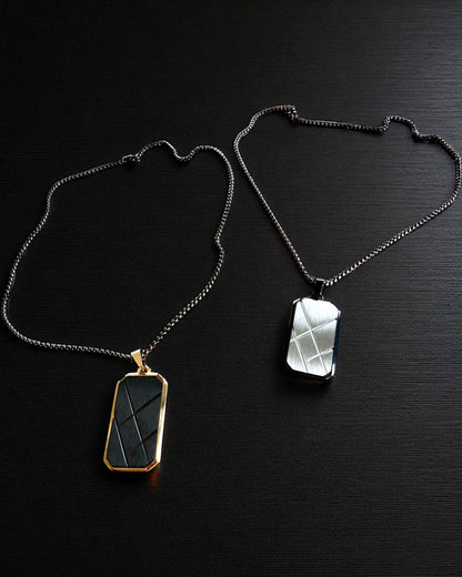 Pánský náhrdelník Dog Tag „SteelVision” – nerezová ocel, 15 variant, personalizace gravírováním