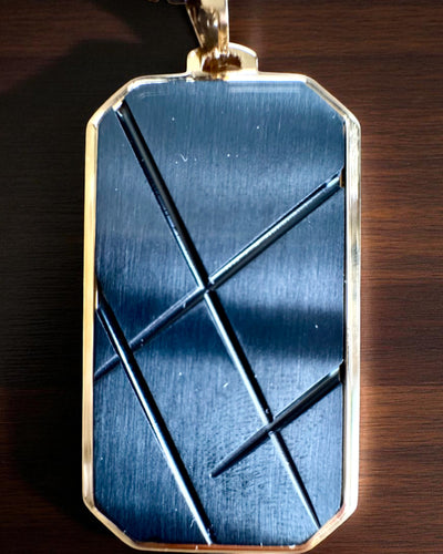 Pánský náhrdelník Dog Tag „SteelVision” – nerezová ocel, 15 variant, personalizace gravírováním