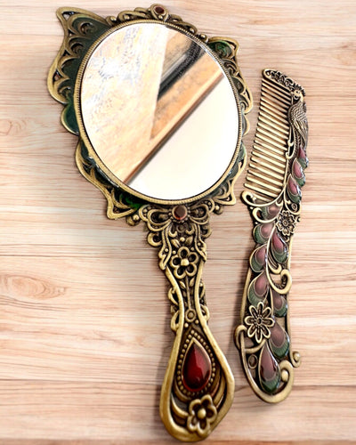 Zrcadlová sada "Motýlí elegance" s hřebenem