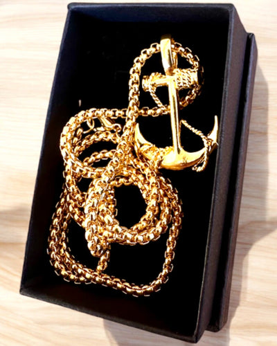 Kotva odhodlání, námořní amulet, náhrdelník, možnost personalizace gravírováním jako dárek, 3 varianty na výběr