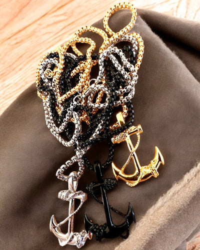 Kotva odhodlání, námořní amulet, náhrdelník, možnost personalizace gravírováním jako dárek, 3 varianty na výběr