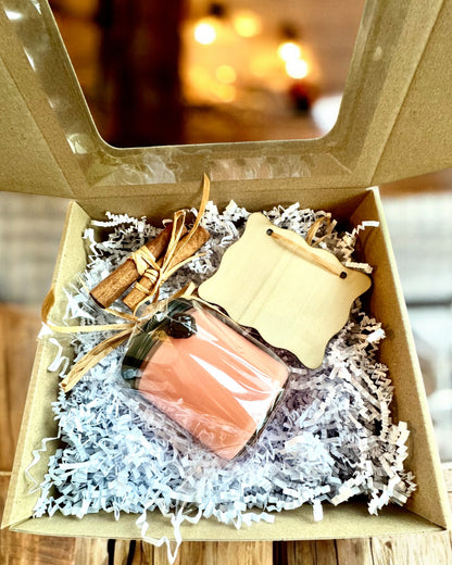 Świeca sojowa intencyjna  250 ml z naturalnym kamieniem – wybierz swoją energię: Cytryn lub Granat, personalizacja grawerem na prezent