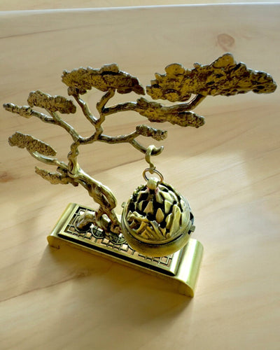 Elegantní kovový držák na kadidlo Bonsai - možnost personalizace gravírováním jako dárek