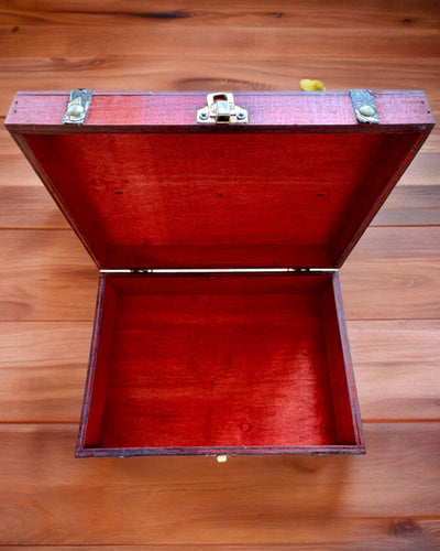 Antická dřevěná šperkovnice s možností gravírování, 23 cm x 16 cm x 7,5 cm