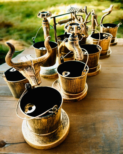 Stylový kovový popelník "Rustic Charm" 19-23 cm výška, 8 variant na výběr, gravírování na přání